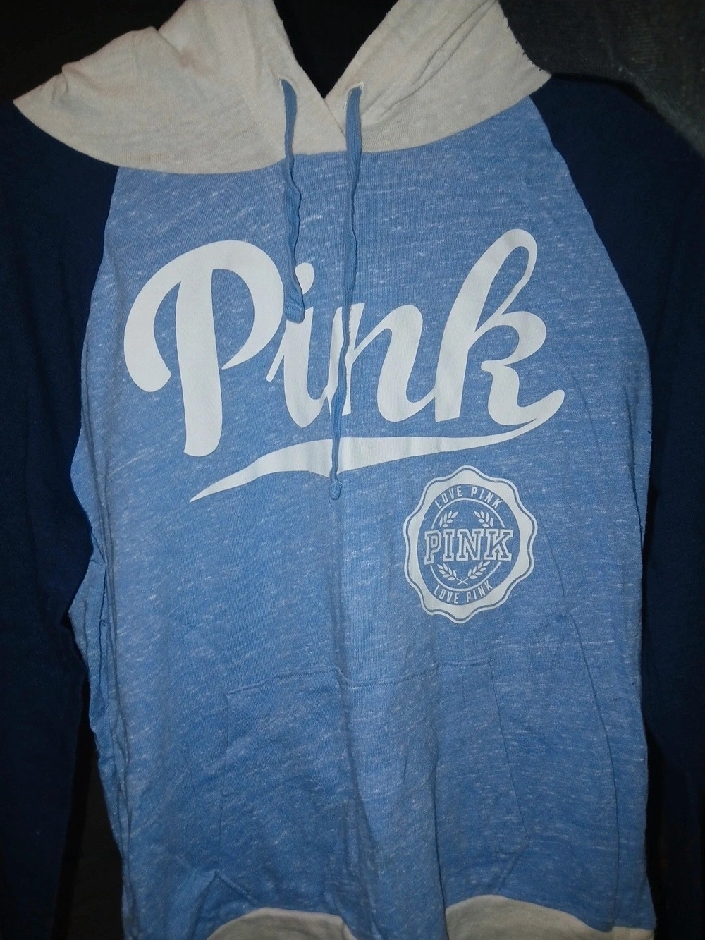 PINK Colorblock Hoodie Size Medium